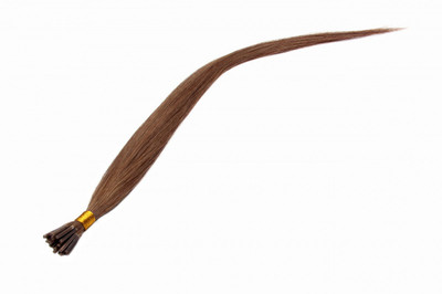 

Krome #6 Light Brown I-Tips Remy Bleached Human Pre Bonded Tips Extensions Hair Extension