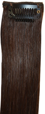 

Krome #4 Chocolate Brown Single Remy Bleached Stitched Human Extensions 22 Inches Hair Extension