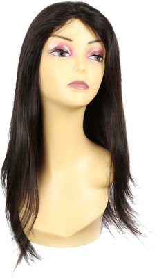 

Wig-O-Mania Sandy Human Straight Lace Front Black Hair Extension