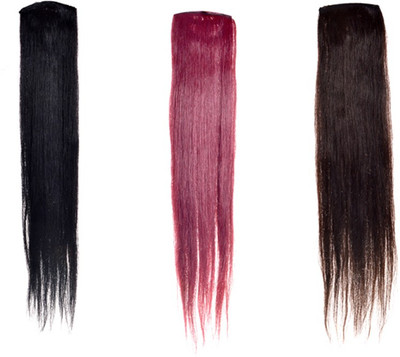Raghav Set of three 2 clips Hair Extension