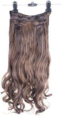 

Majik Best Quality Synthetic Curly Golden Brown 6 Pcs Hair Extension