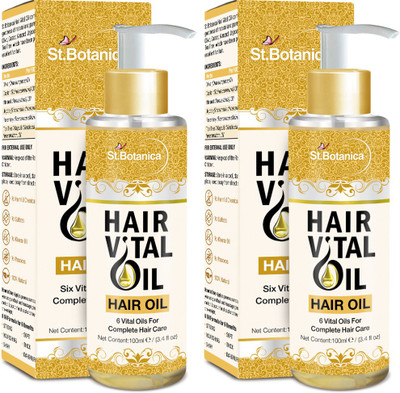 

St.Botanica Hair Vital Oil (With Olive, Castor, Almond, Jojoba, Rosemary, Tea Tree) (Pack of 2) Hair Oil(100 ml)
