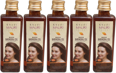 

Khadi Mauri Maha Bhringraj Pack of 5 Herbal Ayurvedic 100 ml each Hair Oil(500 ml)