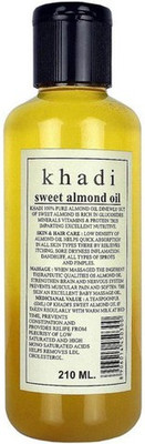 

khadikhazana khadi sweet almond oil Hair Oil(210 ml)
