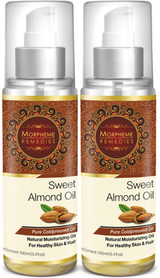 

Morpheme Remedies Pure Coldpressed Sweet Almond Oil (Pack Of 2) Hair Oil(100 ml)
