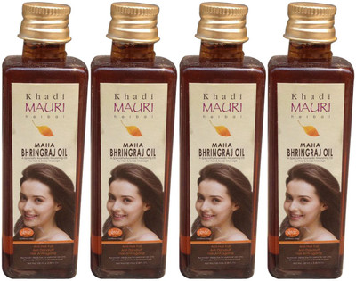 

Khadi Mauri Maha Bhringraj Pack of 4 Herbal Ayurvedic 100 ml each Hair Oil(400 ml)