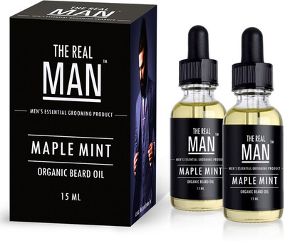 

The Real Man Beard & Mustache Oil Maple Mint(15ml) Pack of 2 Hair Oil(15 ml)