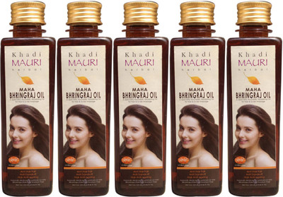 

Khadi Mauri Maha Bhringraj Pack of 5 Herbal Ayurvedic 250 ml each Hair Oil(1250 ml)