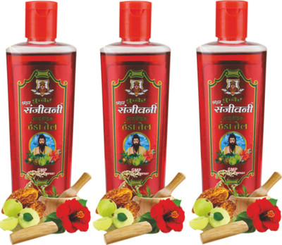 

Kuber Brahm Sanjivani Ayurvedic Cool Oil 200 Ml Bottle Pack-Pack Of Three 200ml Bottle Hair Oil(600 ml)