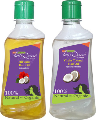 

Hairocare Hibiscus (200 ml) + Virgin Coconut (200 ml) - Conditioner & Natural Moisturizer - Hair Oil(400 ml)