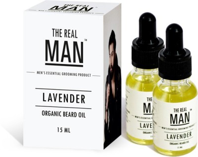 

The Real Man Organic Beard Oil Lavender Pack of 2 Hair Oil(15 ml)