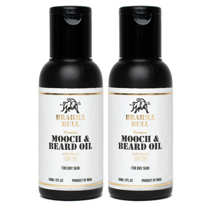 

Brahma Bull Mooch & Beard for Dry Skin (Set of 2) Hair Oil(100 ml)