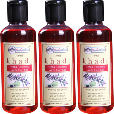 40% OFF on Khadi Rishikesh Herbal Henna Rosemary Amla Pack of 3 Each - Hair Oil(210 ml) on Flipkart 40% OFF on Khadi Rishikesh Herbal Henna Rosemary Amla Pack of 3 Each - Hair Oil(210 ml) on Flipkart