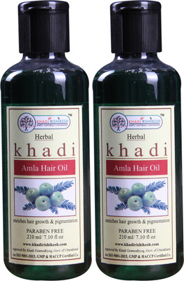 

Khadi Rishikesh Herbal Amla Pack of 2 Each - Hair Oil(210 ml)