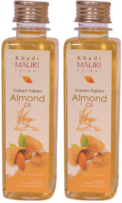 

Khadi Mauri Premium Almond Oil - Pack of 2 Hair Oil(250 ml)