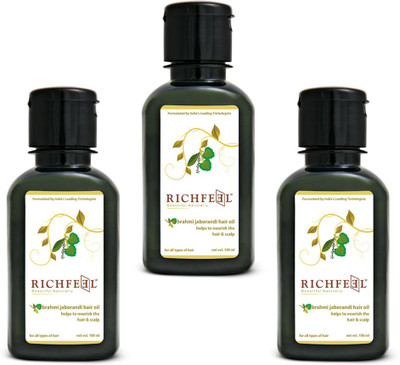 

Richfeel Brahmi Jaborandi Oil 100ml (Pack Of 3) Hair Oil(300 ml)