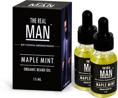 

The Real Man Organic Beard Oil Maple Mint Pack of 2 Hair Oil(15 ml)