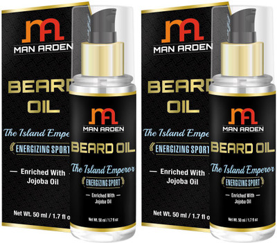 

Man Arden Beard & Mustache Oil - (Energizing Sport) The Island Emperor - With Jojoba Oil (Pack Of 2) Hair Oil(50 ml)