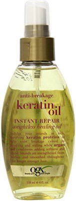 

OGX Weightless Healing Oil, Anti-Breakage Keratin Oil Instant Repair, 4oz Hair Oil(118.28 ml)