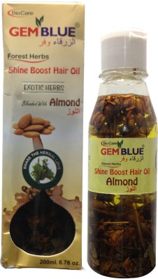 BIOCARE Gem Blue, Forest Herbs, Shine Boost, Blended With Almond Hair Oil(200 ml)