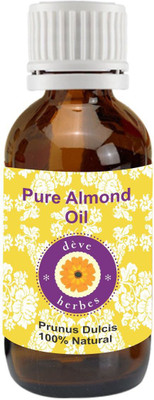 deve herbes Pure Almond Oil (Prunus dulcis) 100% Natural Therapeutic Grade_Cold_ Pressed Hair Oil(100 ml)