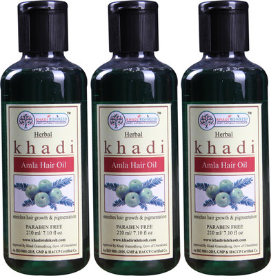 

Khadi Rishikesh Herbal Amla Pack of 3 Each - Hair Oil(210 ml)