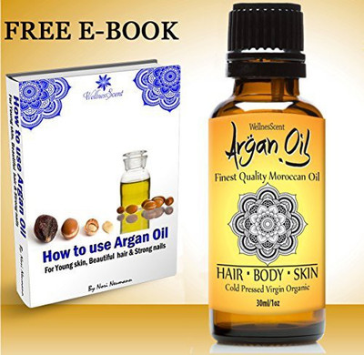 

WellnesScent Oil 100% Natural Pure Undiluted Cold Pressed Organic ★ Moroccan Oil, Used in Hair Care As a Detangler, Conditioner, Frizz Control, Healthy Shine, Hair Mask, Dry Scalp, Dandruff, Hair Growth Great for Men and Women ★ Treatment for All Skin Typ