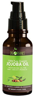 

Sky Organics Jojoba Oil By Sky Organics: Unrefined, 100% Pure, Cold-Pressed, Organic Jojoba Oil 4oz - Moisturizing & Healing, For Dry & Oily Skin, Acne, Frizzy Hair - For Skin, Hair and Nail Care Hair Oil(118.28 ml)