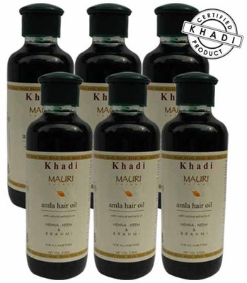 

Khadi Mauri Amla Hair Oil - Pack of 6 - Premium Natural Hair Oil(1260 ml)