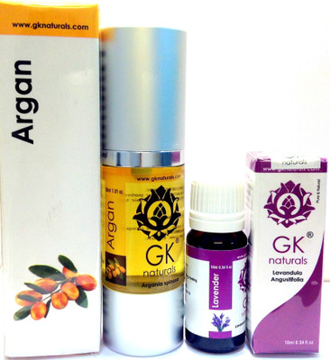 

GK Naturals Argan Premium & Lavender Essential Combo Hair Oil(40 ml)
