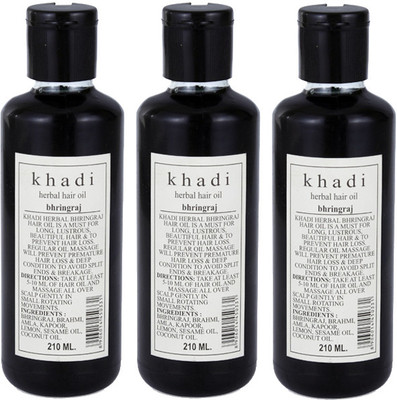 38% OFF on Khadi Herbal Bhringraj Oil (Tripack) Hair Oil(630 ml) on Flipkart 38% OFF on Khadi Herbal Bhringraj Oil (Tripack) Hair Oil(630 ml) on Flipkart