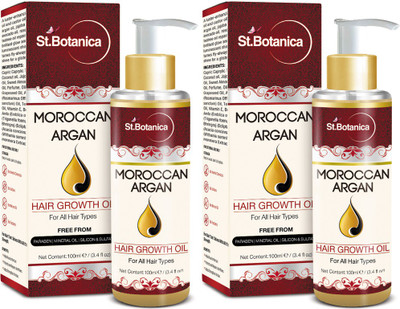 

St.Botanica Moroccan Argan Hair Growth Oil (With Jojoba, Almond, Castor, Olive, Avocado, Rosemary) (Pack of 2) Hair Oil(100 ml)