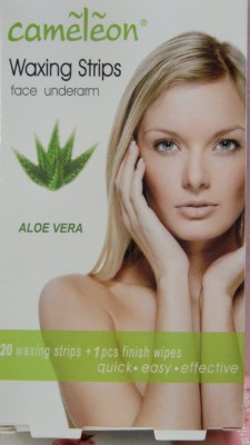 Cameleon Waxing Strips face underArm Aloe Vera flavor Strips(20)