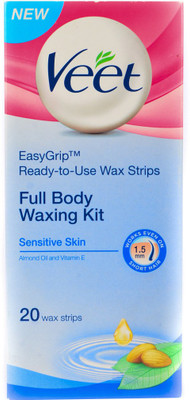 

Veet Full Body Waxing Kit Sensitive (Pack of 2) Strips(82 g, Set of 2)