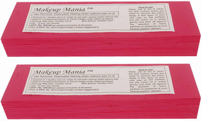 

Makeup Mania Waxing Strips - Magenta-140 Pcs Strips(140 g, Set of 2)