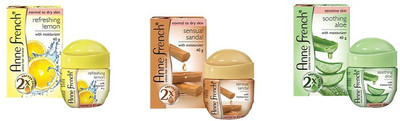 

Anne French Refreshing Lemon,Sensual Sandal & Soothing Aloe Cream(40 g, Set of 3)
