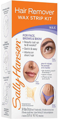 

Sally Hansen Hair Remover Wax Strip Kit for Face, Brows & Bikini Strips(14.7 ml)