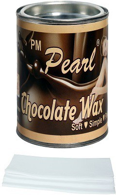 Pm Pearl Hair Removal Chocolate Wax With Strips Wax(600 g)