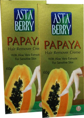 

Astaberry Papaya Hair Remover Cream-Pack of 2 Cream(120 g, Set of 2)