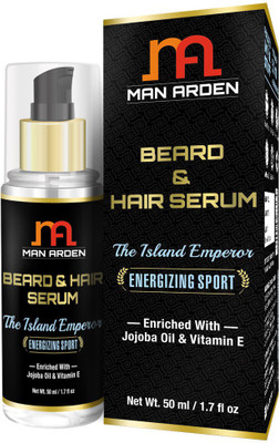 

Man Arden Beard & Hair Serum - The Island Emperor (Energizing Sport) - With Jojoba Oil & Vitamin E(50 ml)