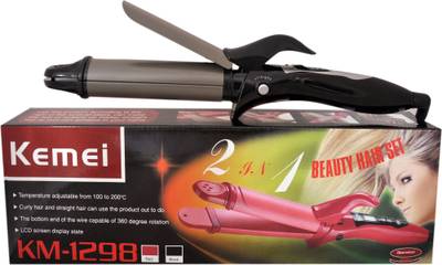 Kemei Wet and Dry Premium Multistyler km-1298 Hair Straightener (Black) 