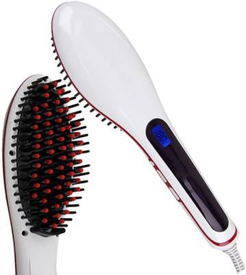 Angela NOVAI CeramicBrush with Digtal Temperature Display Hair St...