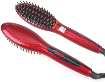 

CM New Professional Electric Brush cum Hair Straightener (Red)