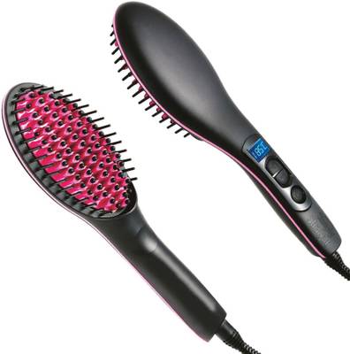 Angela Simply straight ceramic hair straightener brush black SSMC...
