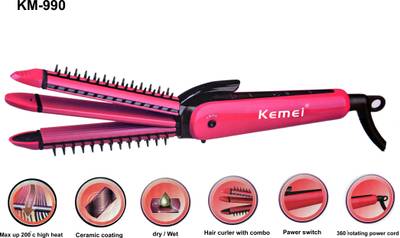 Kemei 3 in 1 KM - 990 Hair Straightener
