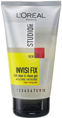 

L'Oreal Paris Paris Studio Line Invisi Fix 24H Clear & Clean Gel Super Strong 8(Imported Made In Paris) Gel(151 ml)