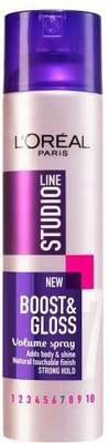 

L'Oreal Paris Boost & Gloss Volume Spray Strong Hold 7 Spray(250 ml)