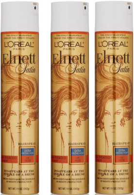 

L'Oreal Paris Elnett Satin Hairspray, Extra Strong Hold With Uv Filter, Treated Hair (Pack Of 3) Spray(936 g)