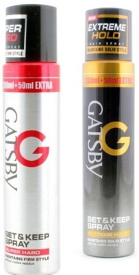 Buy Gatsby Super Hard And Extreme Hold Hair Spray(500 ml) on Flipkart |  