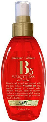 OGX Moisture Plus Vitamin B5�Weightless Oil�Mist, 4 Ounce Serum(118 ml)